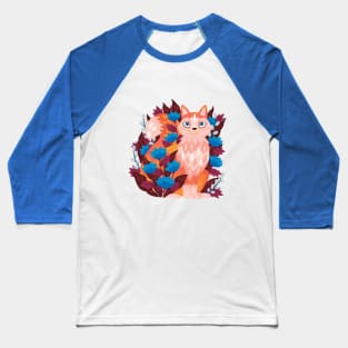 Fox in the Flowers Baseball T-Shirt